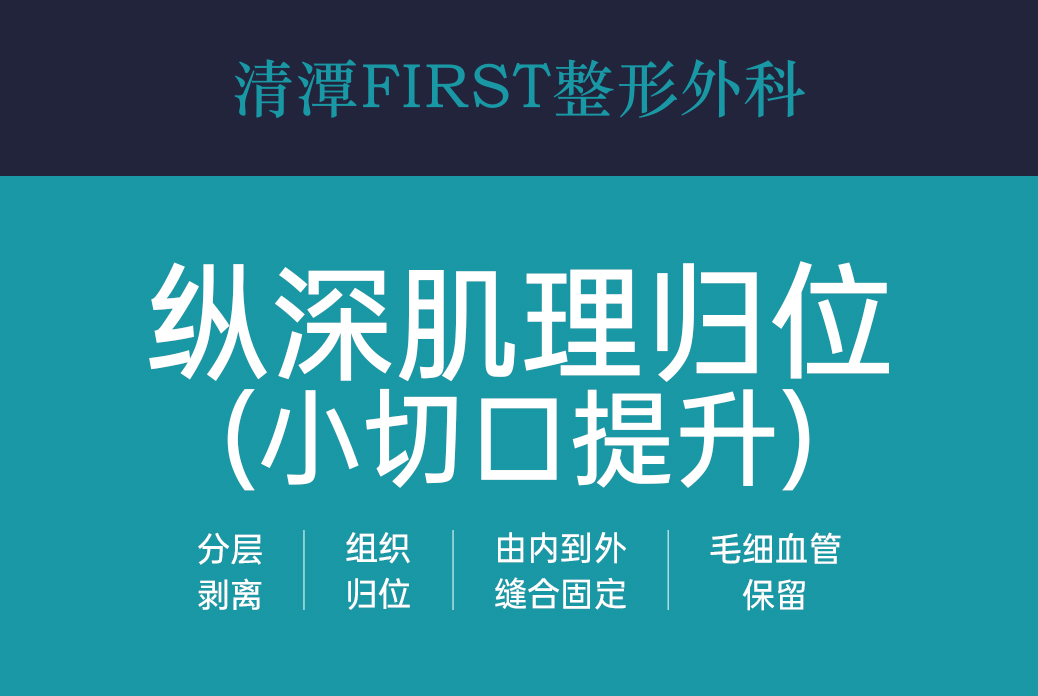 【奥行きのある肌理を整え、小さな切開でリフトアップ】内側から外側へ縫合固定