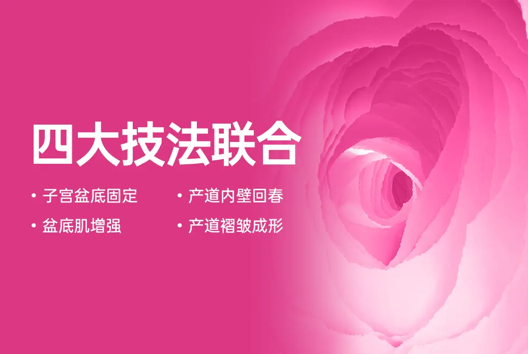 【Four Techniques Combined】 Uterine pelvic floor fixation, pelvic floor muscle enhancement, vaginal wall rejuvenation