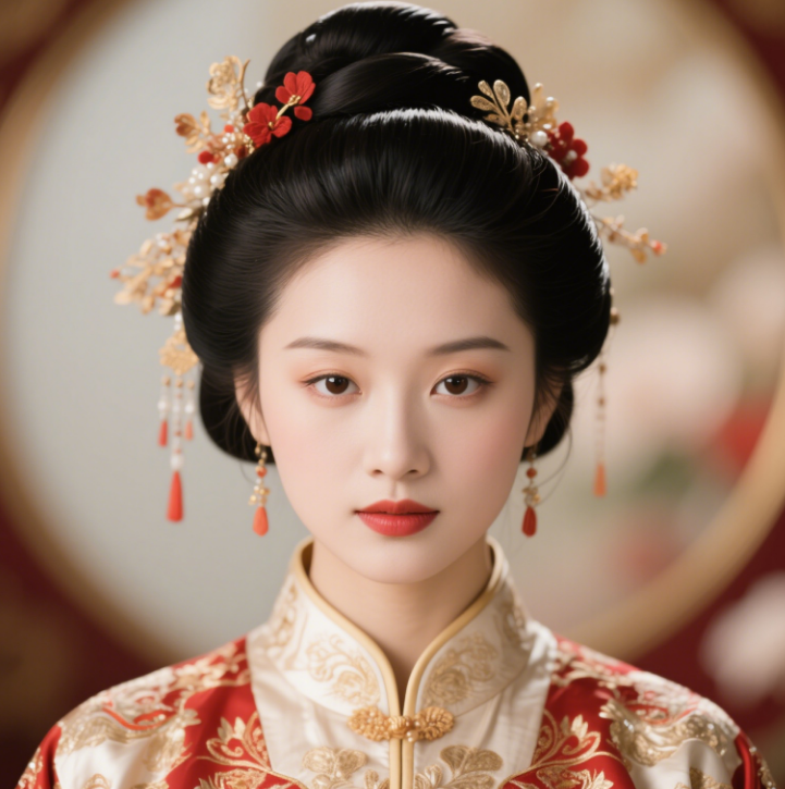 古典花嫁のメイクとヘアスタイル