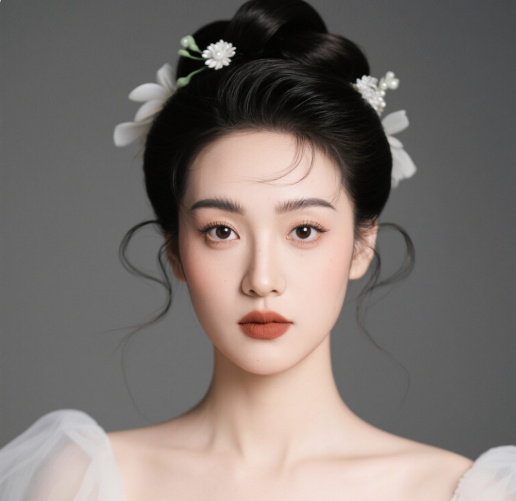 撮影メイクとヘアスタイル