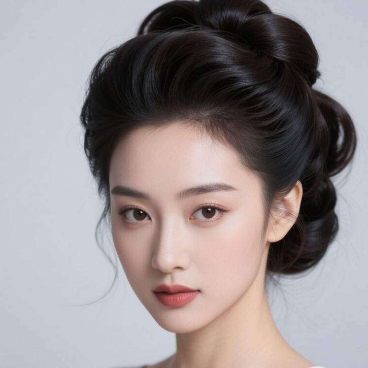 特定のメイクとヘアスタイル
