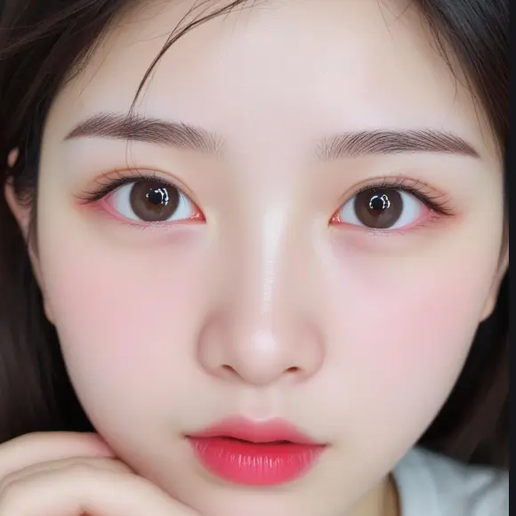 Embedded double eyelid