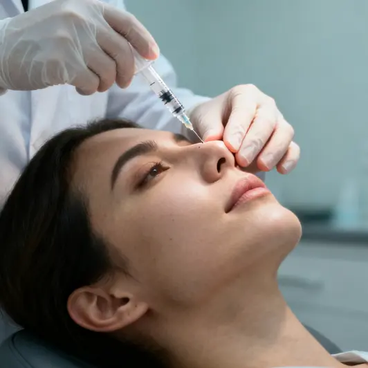 1CC of nose hyaluronic acid + 4 threads for thread lift