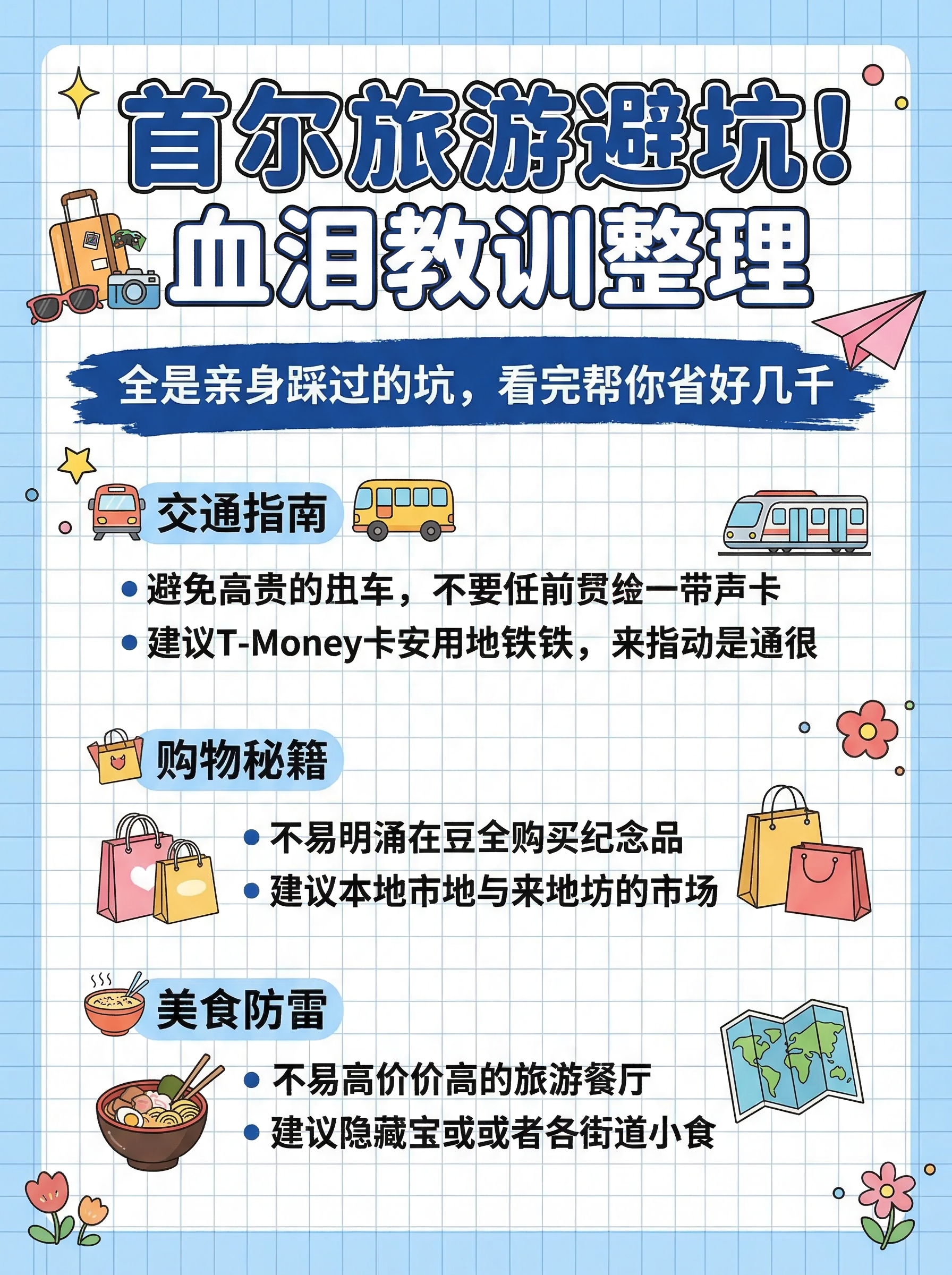 首尔旅游的错误示范来了!血泪教训整理