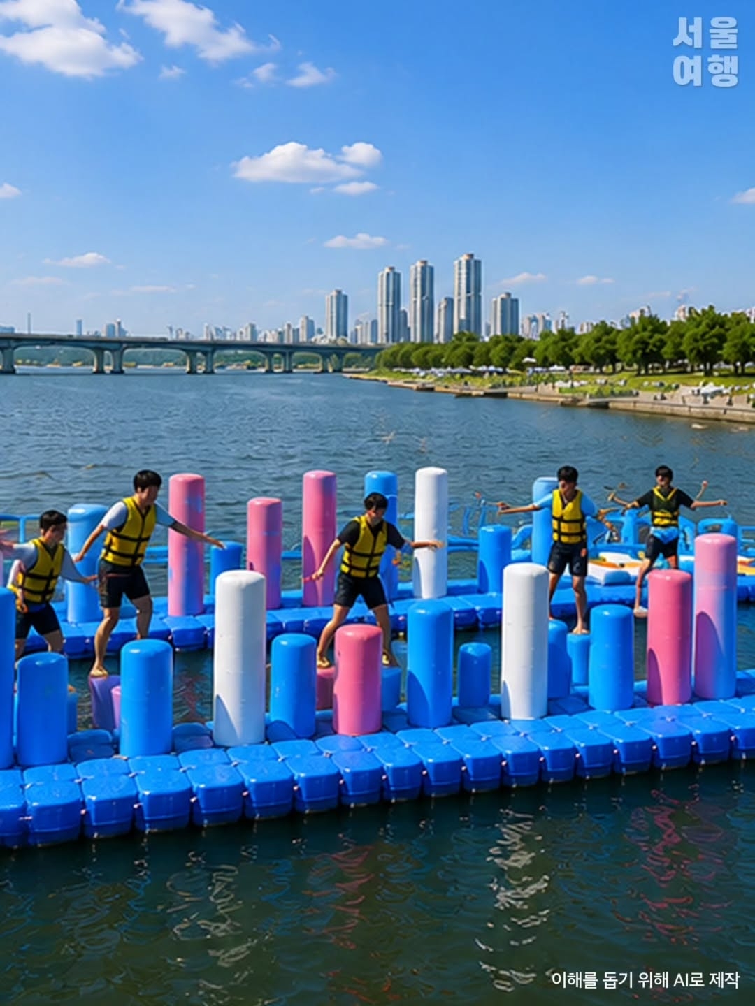 🌊首尔纛岛汉江公园|5千韩元就能玩超大水上乐园+汉江拉面,夏天就要这样过!
