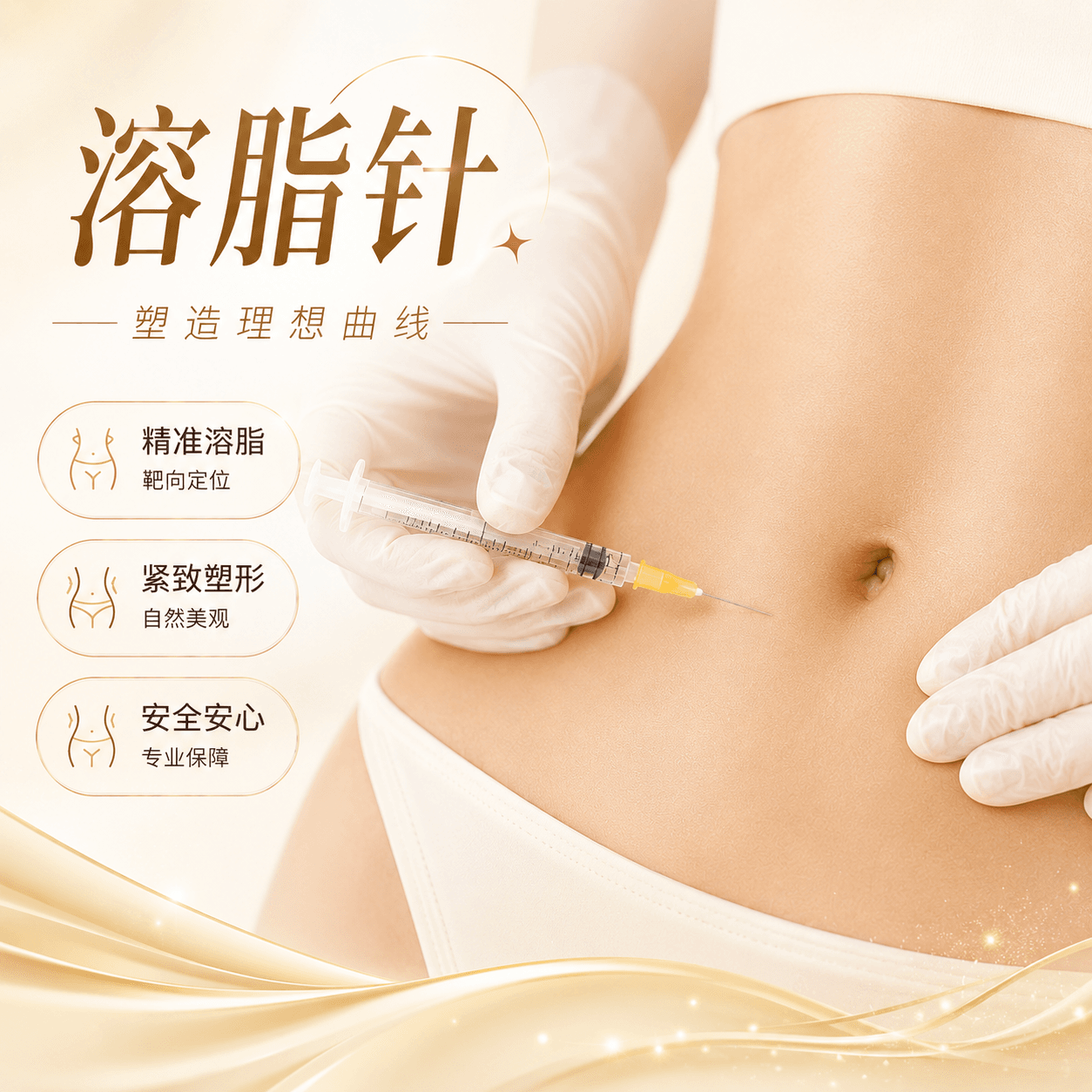ONDA 40KJ + 钻石超塑 FX 1阶段 + 溶脂针 1个部位 5cc(双下巴or下颌线)
