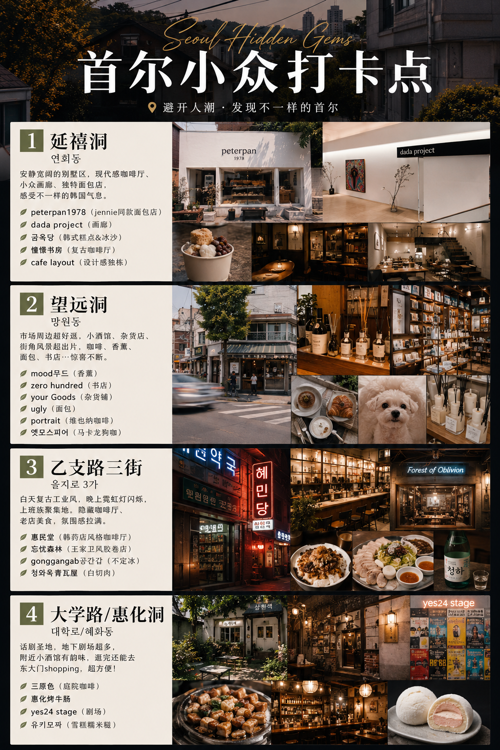 整理了一些首尔小众打卡点