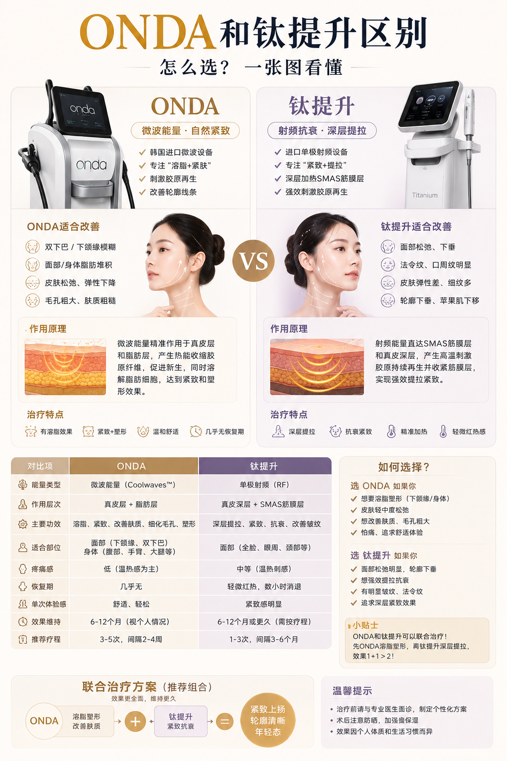韩国onda和钛提升的区别