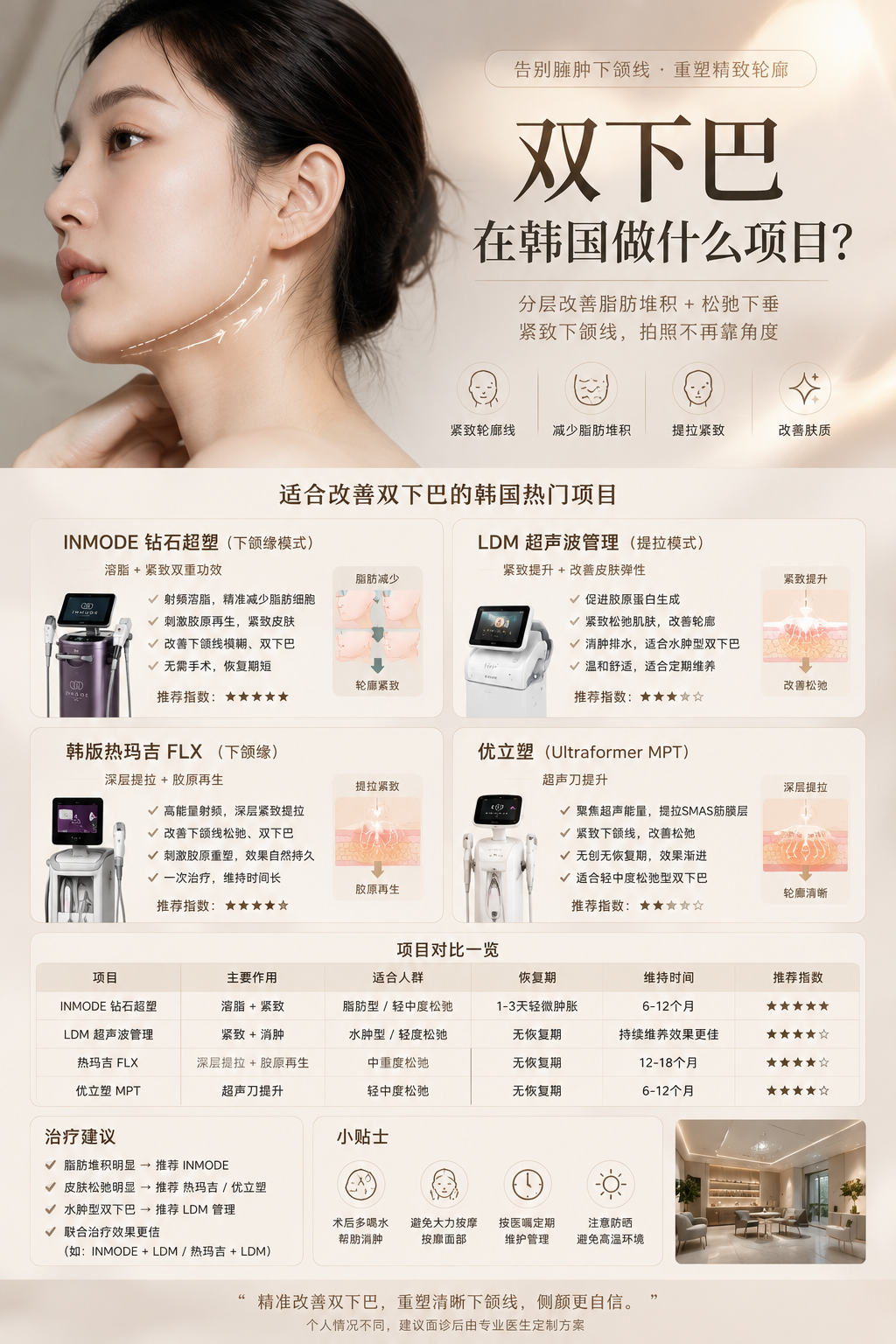 有双下巴的人，适合在韩国做什么项目