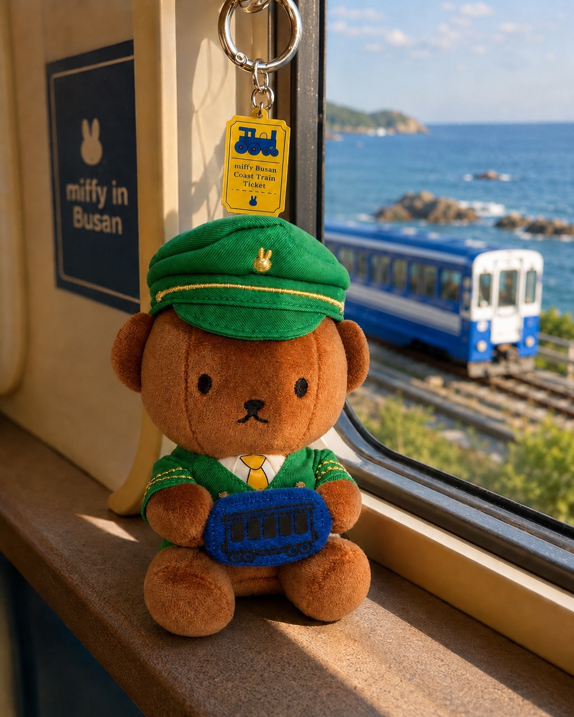 🚃釜山限定！Miffy火车长造型钥匙扣，6/6开卖，只有这里买得到 💙🐰