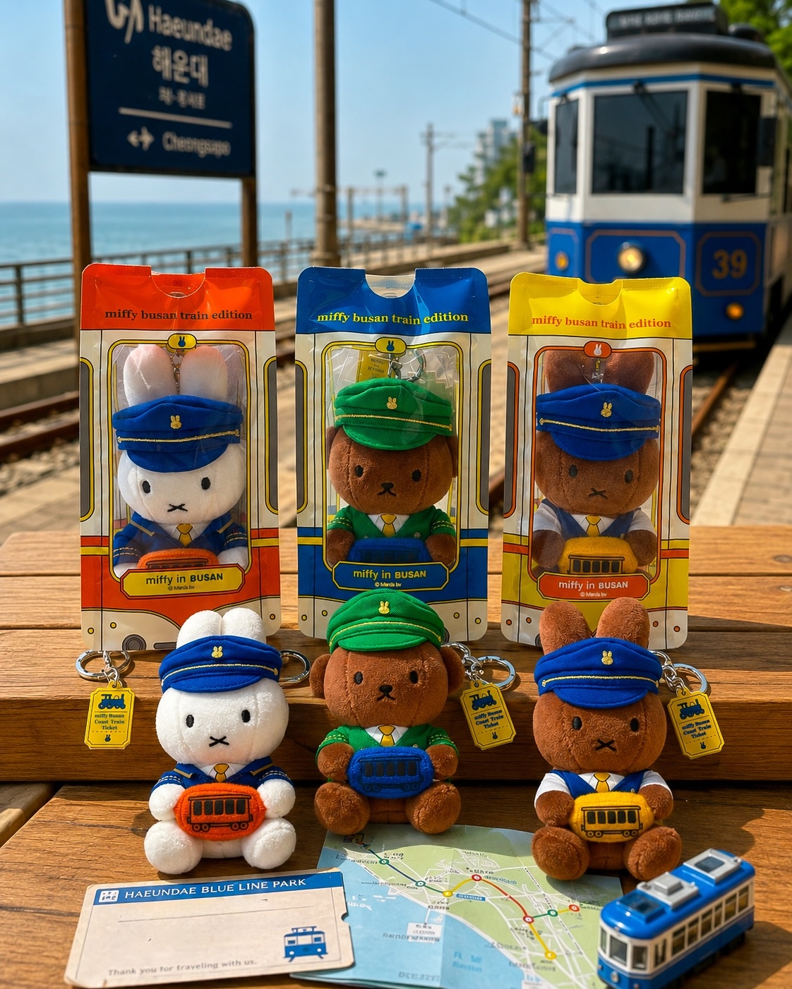 🚃釜山限定！Miffy火车长造型钥匙扣，6/6开卖，只有这里买得到 💙🐰