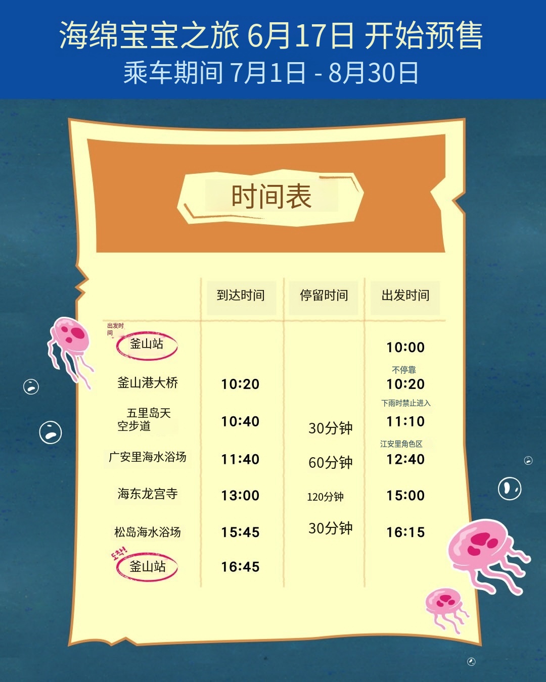 🐠釜山限定！坐上“海绵宝宝”主题巴士，来一场比奇堡海边旅行！ 🚌💛