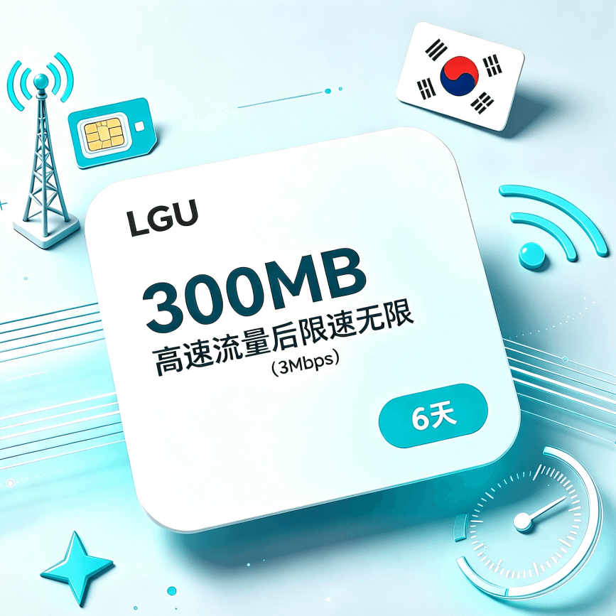 300MB高速データ通信6日間プラン